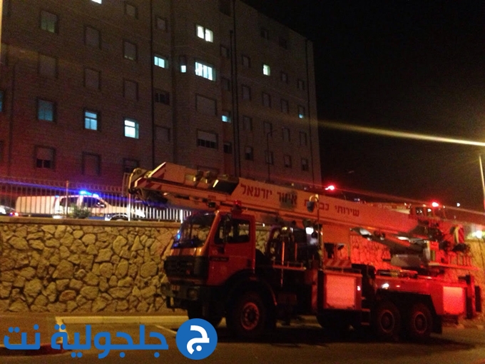 حريق كبير في مخازن المستشفى الانجليزي في الناصرة